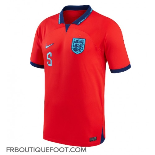 Maillot de foot Angleterre John Stones #5 Extérieur vêtements Monde 2022 Manches Courtes